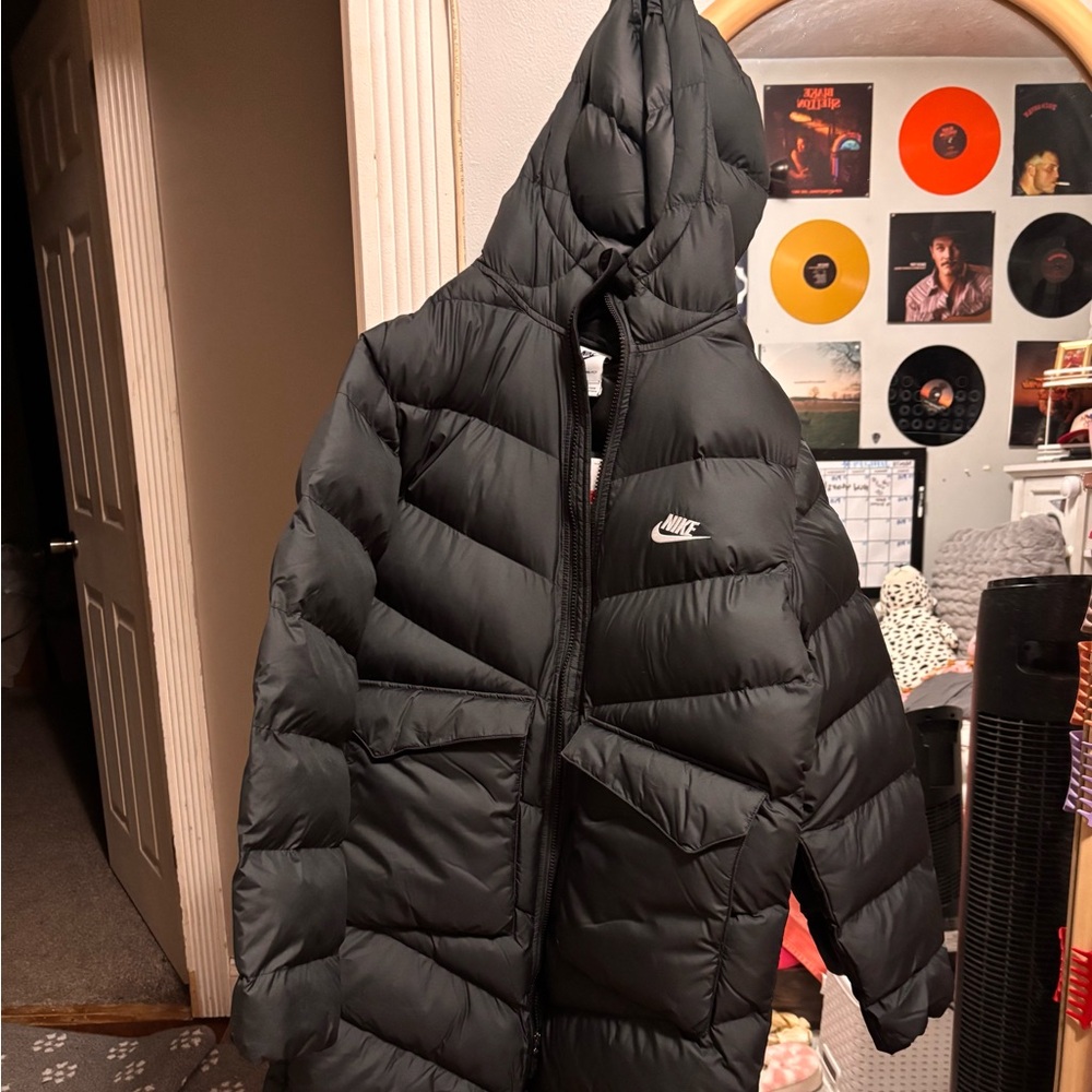 Nike Kids Charcoal Puffer Jacket